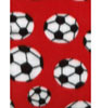 Soccer Red Double Brushed Fleece